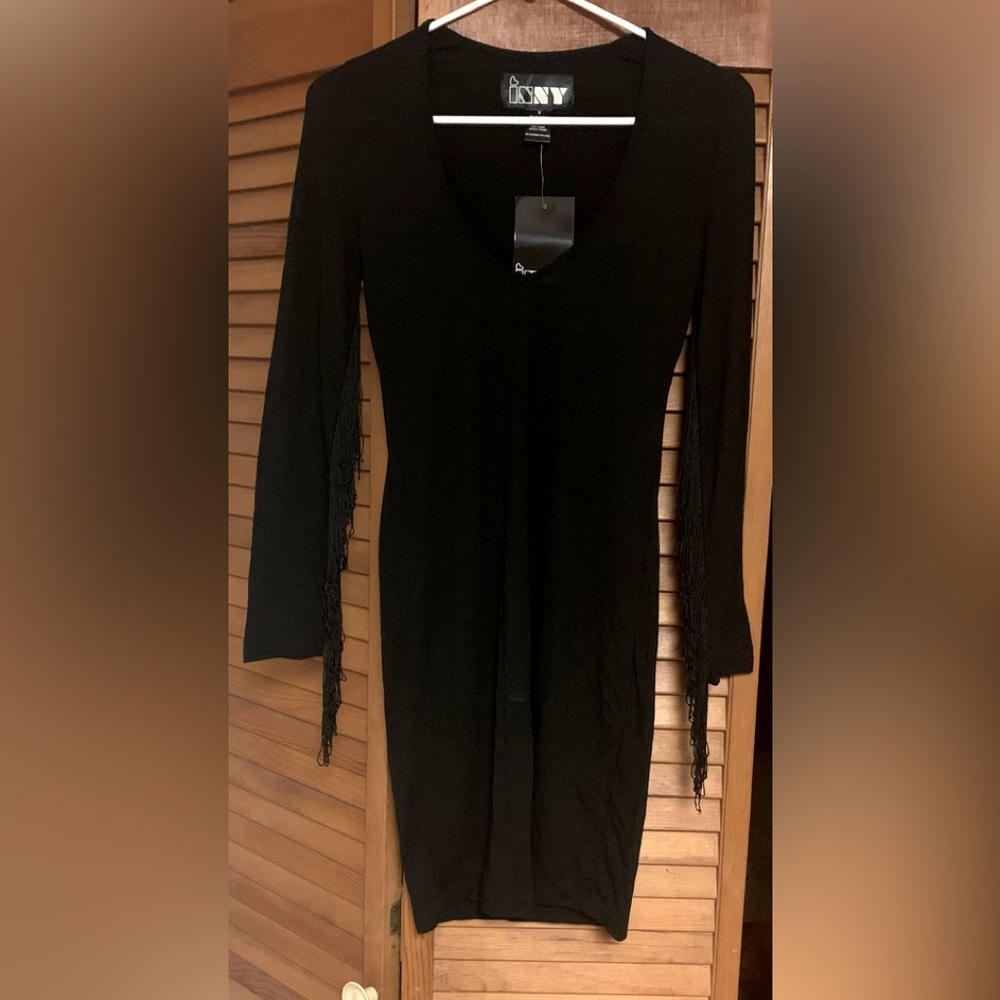INNY Brand New With Tags Small Black Dress with Fringe